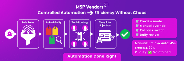 Ticket Automation for MSPs: How to Boost Efficiency Without Disrupting Your Service Desk 
